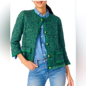 J.Crew Crochet Trim Cardigan, NWT, size M